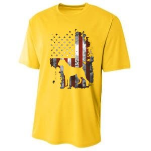 Boxer American Flag USA 4th Of July Dog Gifts Performance Sprint T-Shirt