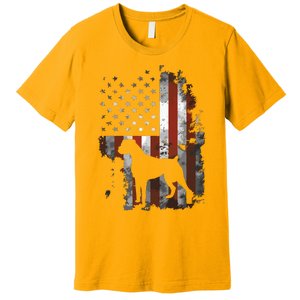 Boxer American Flag USA 4th Of July Dog Gifts Premium T-Shirt