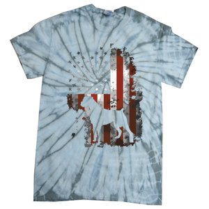 Boxer American Flag USA 4th Of July Dog Gifts Tie-Dye T-Shirt