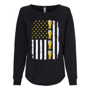 Beer American Flag 4th of July Funny Patriotic Brewery Mugs Womens California Wash Sweatshirt