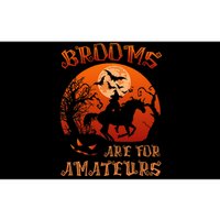 Brooms Are For Amateurs Witch Riding Horse Halloween Women Bumper Sticker