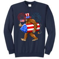 Bigfoot American Flag Funny 4th Of July Sasquatch Believe Sweatshirt