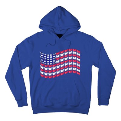 Butterflies American Flag 4th Of July Usa Butterfly Flag Gift Hoodie