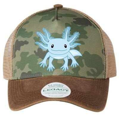 Blue Axolotl Funny Kawaii Axolotl Lover Legacy Tie Dye Trucker Hat