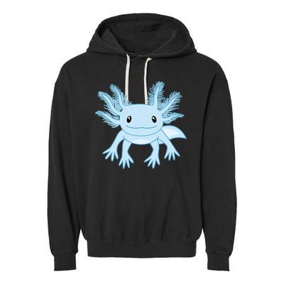 Blue Axolotl Funny Kawaii Axolotl Lover Garment-Dyed Fleece Hoodie