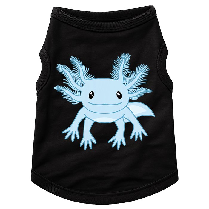 Blue Axolotl Funny Kawaii Axolotl Lover Doggie Tank