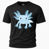 Blue Axolotl Funny Kawaii Axolotl Lover Performance Shirt