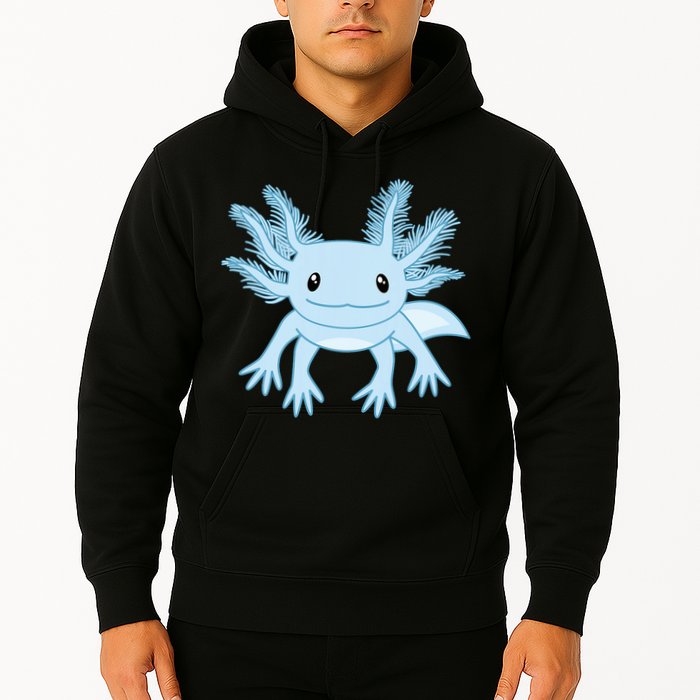 Blue Axolotl Funny Kawaii Axolotl Lover Hoodie