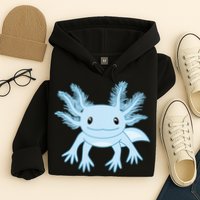 Blue Axolotl Funny Kawaii Axolotl Lover Hoodie