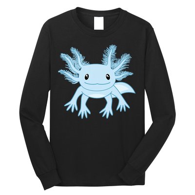 Blue Axolotl Funny Kawaii Axolotl Lover Long Sleeve Shirt