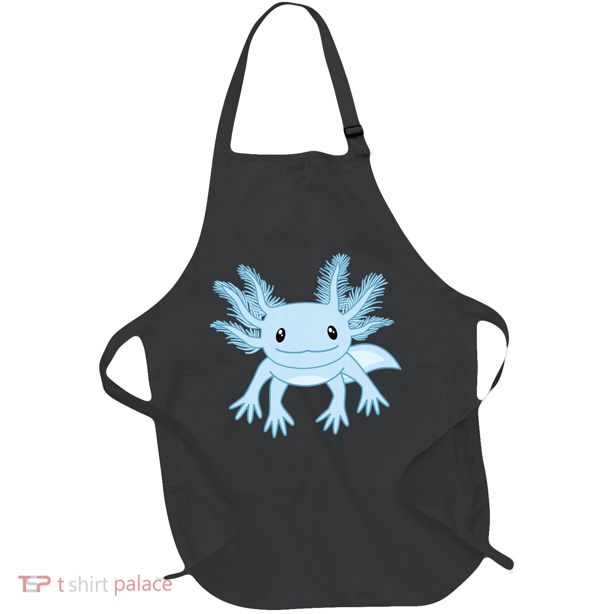 Blue Axolotl Funny Kawaii Axolotl Lover Apron