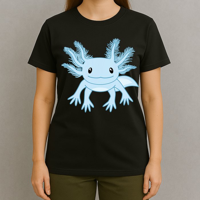 Blue Axolotl Funny Kawaii Axolotl Lover T-Shirt