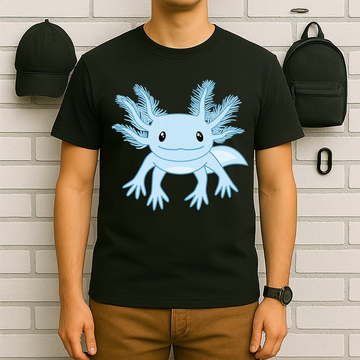 Blue Axolotl Funny Kawaii Axolotl Lover T-Shirt