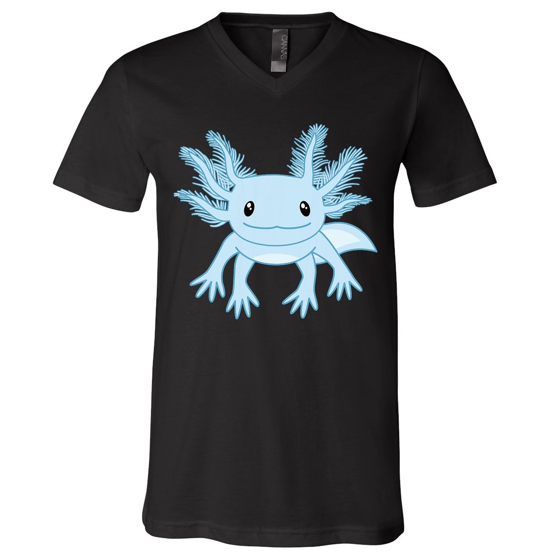 Blue Axolotl Funny Kawaii Axolotl Lover V-Neck T-Shirt