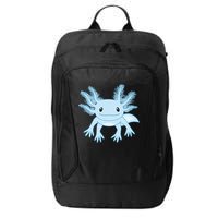 Blue Axolotl Funny Kawaii Axolotl Lover City Backpack