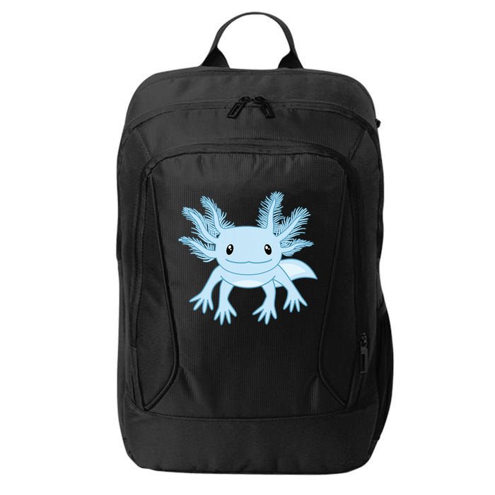 Blue Axolotl Funny Kawaii Axolotl Lover City Backpack