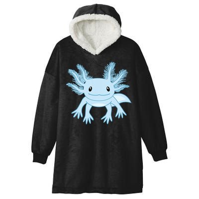 Blue Axolotl Funny Kawaii Axolotl Lover Hooded Wearable Blanket