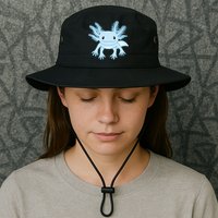 Blue Axolotl Funny Kawaii Axolotl Lover Bucket Hat