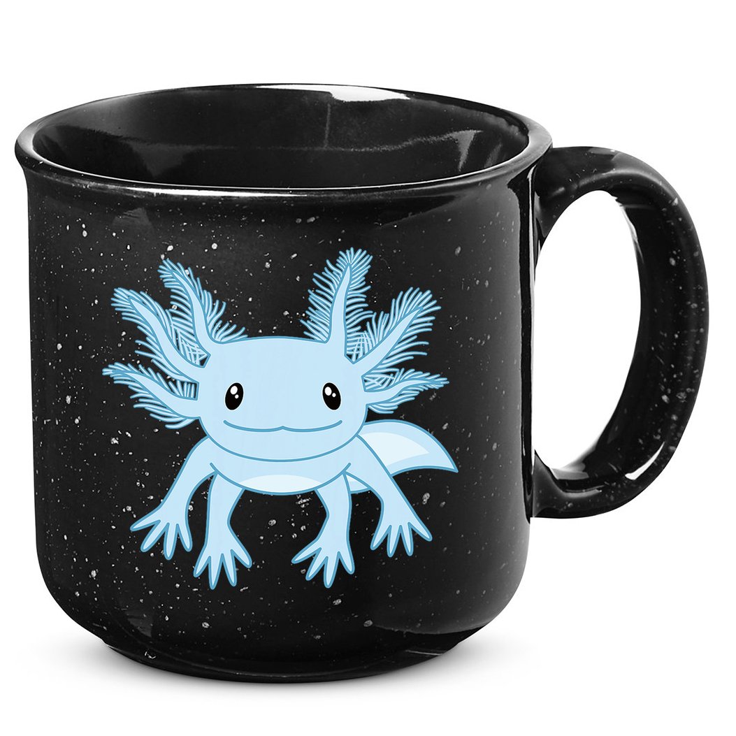 Blue Axolotl Funny Kawaii Axolotl Lover 15oz Campfire Ceramic Mug