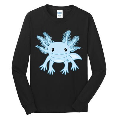 Blue Axolotl Funny Kawaii Axolotl Lover Tall Long Sleeve T-Shirt