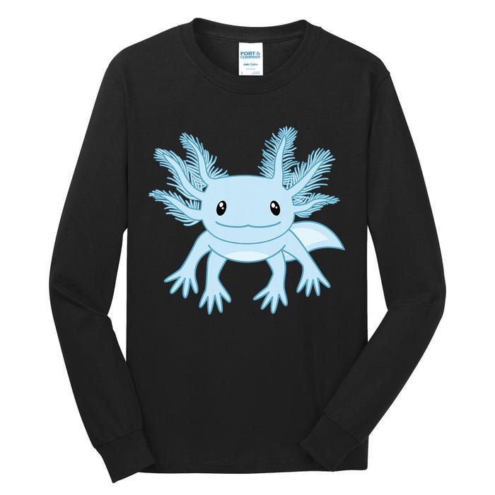 Blue Axolotl Funny Kawaii Axolotl Lover Tall Long Sleeve T-Shirt