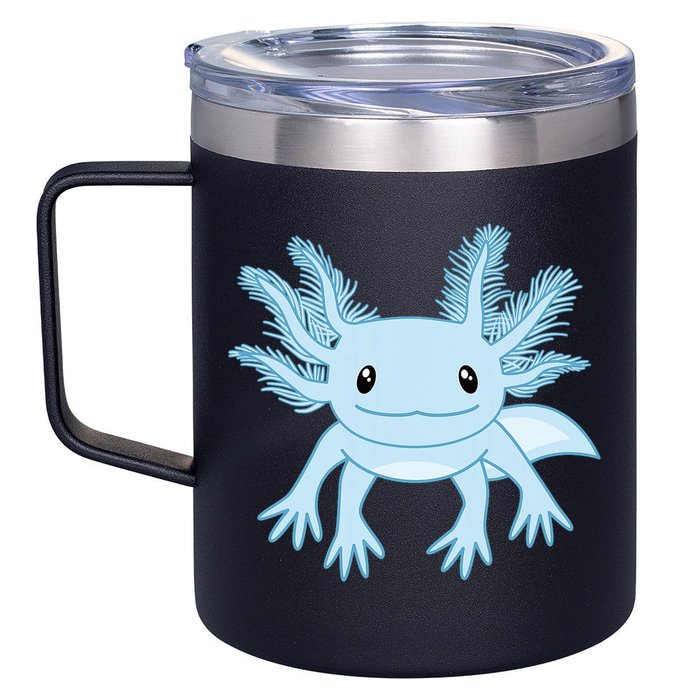 Blue Axolotl Funny Kawaii Axolotl Lover 12oz Stainless Steel Coffee Mug