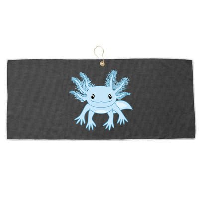 Blue Axolotl Funny Kawaii Axolotl Lover Large Microfiber Waffle Golf Towel