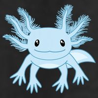 Blue Axolotl Funny Kawaii Axolotl Lover Large Microfiber Waffle Golf Towel