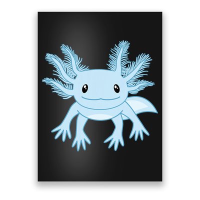 Blue Axolotl Funny Kawaii Axolotl Lover Poster