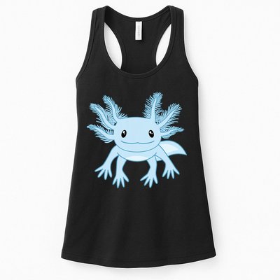 Blue Axolotl Funny Kawaii Axolotl Lover Womens Tank Top