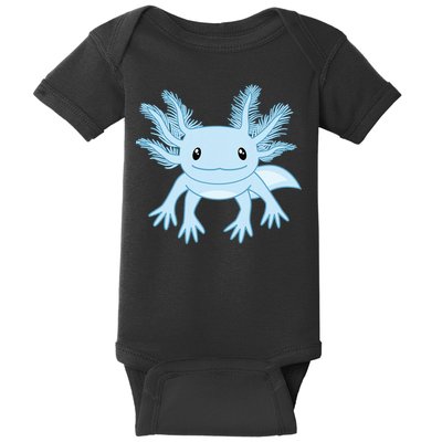 Blue Axolotl Funny Kawaii Axolotl Lover Baby Bodysuit