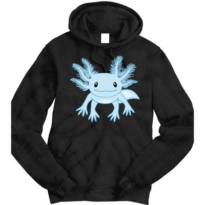 Blue Axolotl Funny Kawaii Axolotl Lover Tie Dye Hoodie