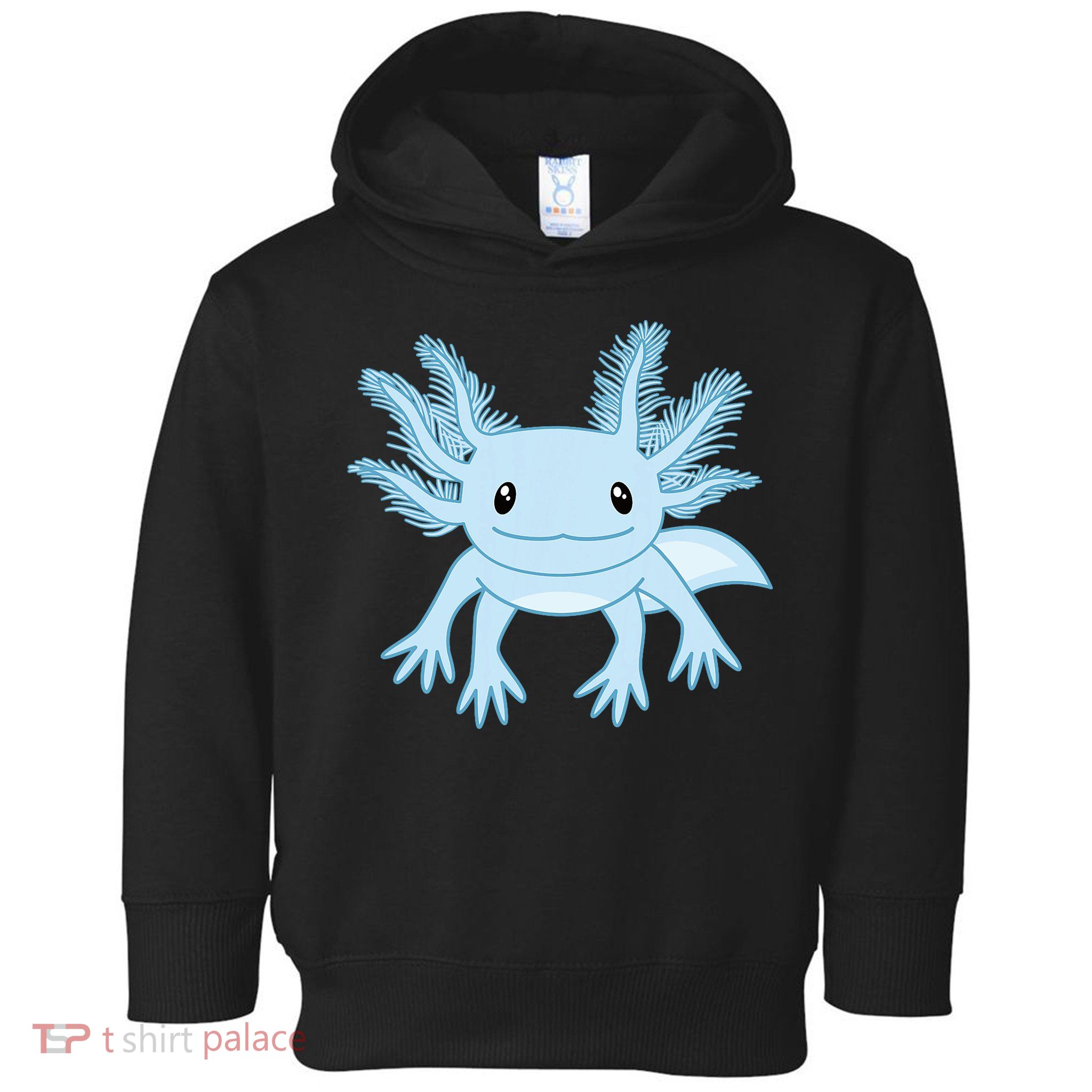 Blue Axolotl Funny Kawaii Axolotl Lover Toddler Hoodie