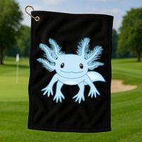Blue Axolotl Funny Kawaii Axolotl Lover Golf Towel