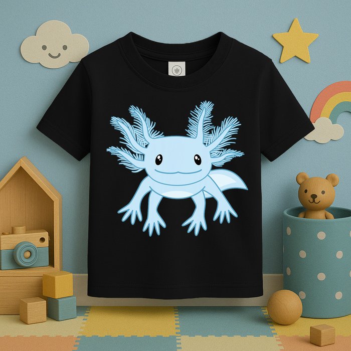 Blue Axolotl Funny Kawaii Axolotl Lover Toddler T-Shirt