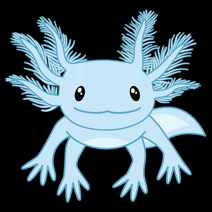 Blue Axolotl Funny Kawaii Axolotl Lover Zip Tote Bag