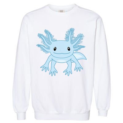 Blue Axolotl Funny Kawaii Axolotl Lover Garment-Dyed Sweatshirt