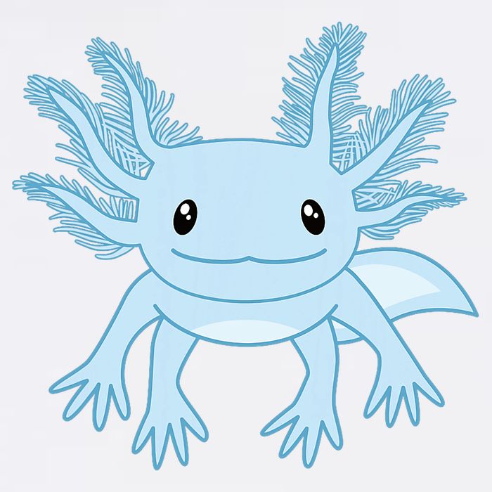 Blue Axolotl Funny Kawaii Axolotl Lover Garment-Dyed Sweatshirt