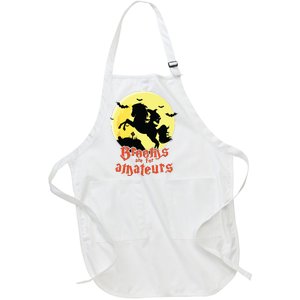 Brooms Are For Amateurs Riding Horse Halloween Gift Full-Length Apron With Pockets