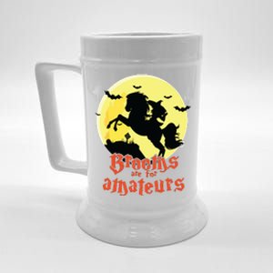 Brooms Are For Amateurs Riding Horse Halloween Gift Beer Stein