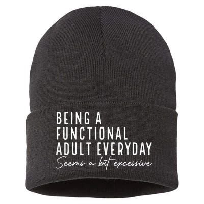 Being A Functional Adult Everyday Seems A Bit Excessive Fun Sustainable Knit Beanie