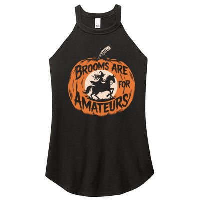 Brooms Are For Amateurs Witch Equestrian Horse Riding Women's Perfect Tri Rocker Tank