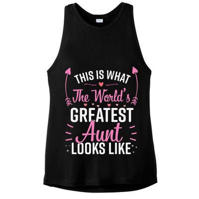 Best Aunt Future Aunt Aunt To Be Auntie Ladies PosiCharge Tri-Blend Wicking Tank