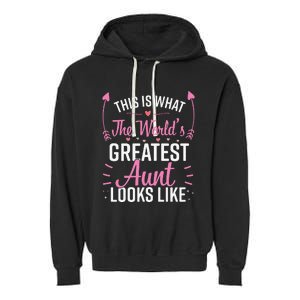 Best Aunt Future Aunt Aunt To Be Auntie Garment-Dyed Fleece Hoodie