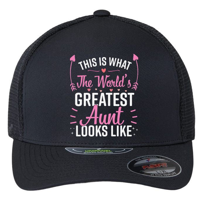 Best Aunt Future Aunt Aunt To Be Auntie Flexfit Unipanel Trucker Cap