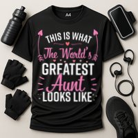 Best Aunt Future Aunt Aunt To Be Auntie Cooling Performance Crew T-Shirt
