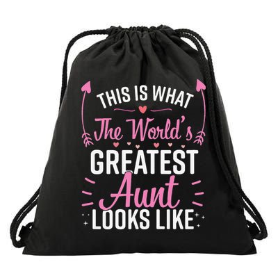 Best Aunt Future Aunt Aunt To Be Auntie Drawstring Bag