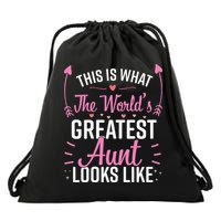 Best Aunt Future Aunt Aunt To Be Auntie Drawstring Bag
