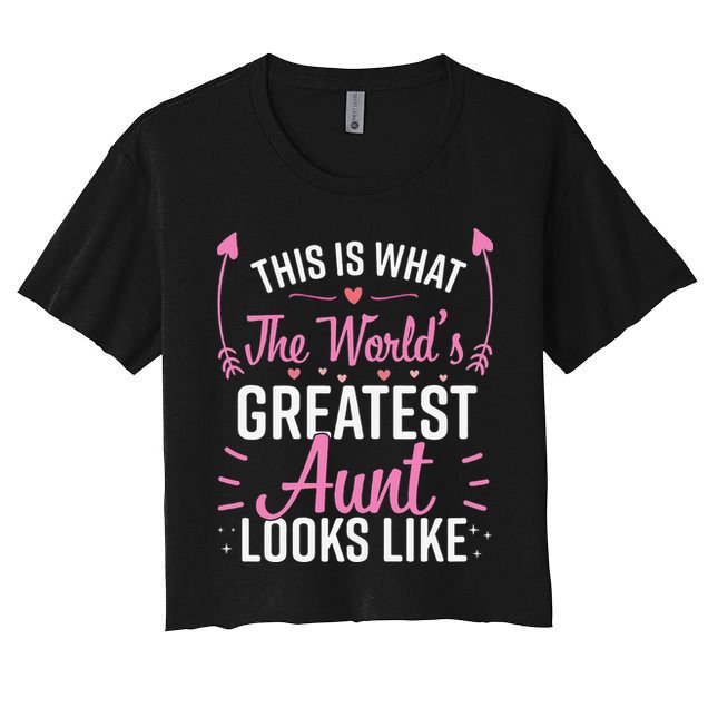 Best Aunt Future Aunt Aunt To Be Auntie Crop Top