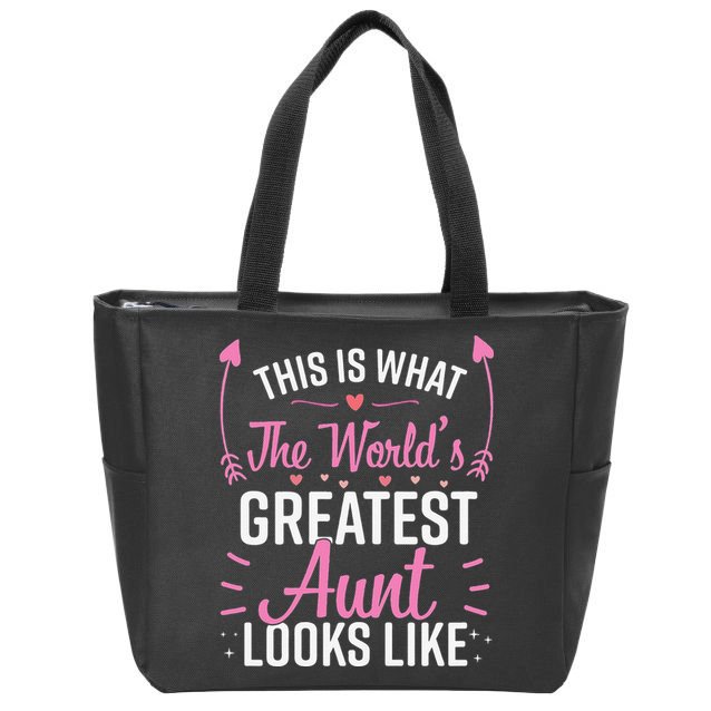 Best Aunt Future Aunt Aunt To Be Auntie Zip Tote Bag
